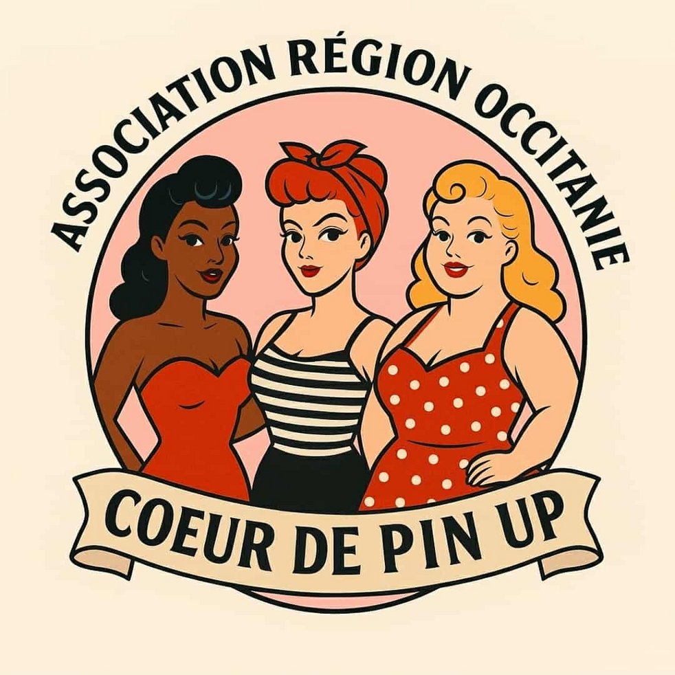 Logo association coeur de pin up